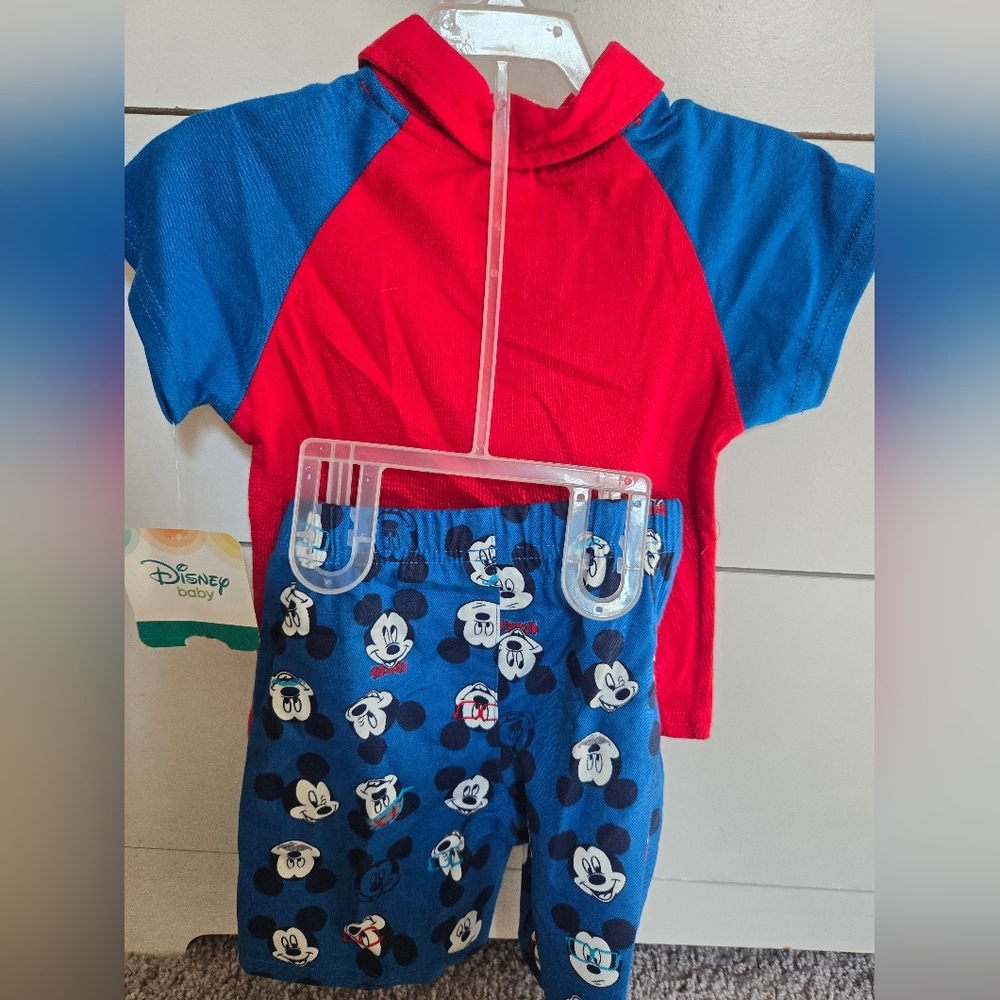 Disney Baby Red and Blue Mickey Mouse Outfit